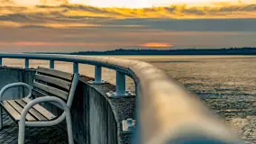 Zachód słońca nad jeziorem Mamry, plaża miejska w Węgorzewie - zdjęcie 23