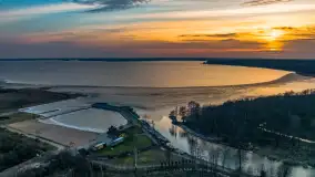 Zachód słońca nad jeziorem Mamry, plaża miejska w Węgorzewie - zdjęcie 44