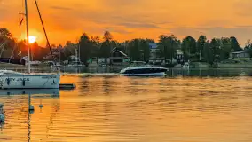 Zachód słońca nad jeziorem Bocznym w Rydzewie - zdjęcie 20