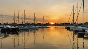 Zachód słońca nad jeziorem Bocznym w Rydzewie - zdjęcie 21