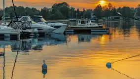 Zachód słońca nad jeziorem Bocznym w Rydzewie - zdjęcie 6