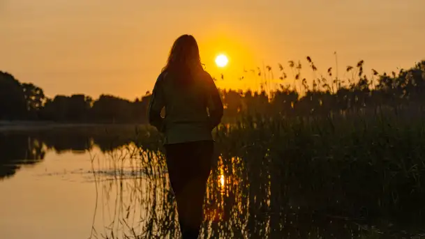 Majowy zachód słońca nad jeziorem Siercze, 2023