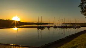 Zachód słońca nad jeziorem Kisajno widziany z dawnego Almaturu - zdjęcie 4