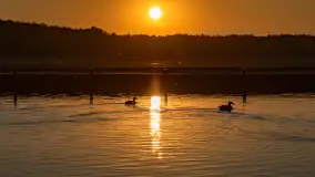 Zachód słońca nad jeziorem Kisajno widziany z dawnego Almaturu - zdjęcie 19