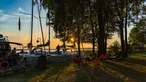 Zachód słońca nad jeziorem Świecajty, widok z Ognistego Ptaka, czerwiec 2023 r. - zdjęcie 23