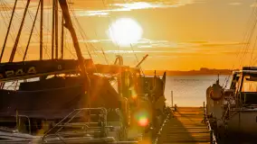 Wschód słońca nad jeziorem Mamry, Stanica Wodna Kietlice, sierpień 2023 r. - zdjęcie 22