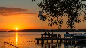 Zachód słońca nad jeziorem Święcajty, sierpień 2023 r. - zdjęcie 17