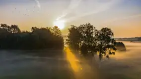 Wschód słońca we wsi Pożarki, wrzesień 2023 r. - zdjęcie 3