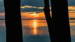 Zachód słońca, jezioro Dargin i wyspa Poganckie Kępy - zdjęcie 34