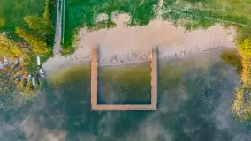 Wrześniowy i mglisty wschód słońca nad jeziorem Mój - zdjęcie 66