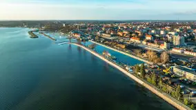 Ekomarina Giżycko i Niegocin przed zachodem słońca, listopad 2023 r. - zdjęcie 11