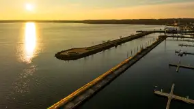 Ekomarina Giżycko i Niegocin przed zachodem słońca, listopad 2023 r. - zdjęcie 27