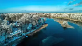 Zimowa wersja Mazur w okolicach Łabędziego Ostrowia i jeziora Kisajno - zdjęcie 32