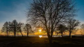 Zachód nad jeziorem Niegocin, listopad 2023 r. - zdjęcie 4