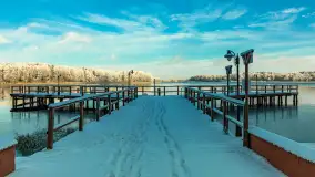 Zima w porcie Łabędzi Ostrów w Pięknej Górze, listopada 2023 r. - zdjęcie 6