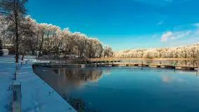 Zima w porcie Łabędzi Ostrów w Pięknej Górze, listopada 2023 r. - zdjęcie 2