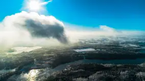 Jeszcze raz zima z drona nad Kisajnem i Święcajtami, listopad 2023 r. - zdjęcie 3