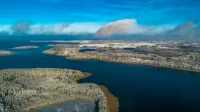 Jeszcze raz zima z drona nad Kisajnem i Święcajtami, listopad 2023 r. - zdjęcie 31