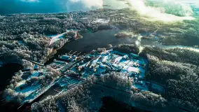 Jeszcze raz zima z drona nad Kisajnem i Święcajtami, listopad 2023 r. - zdjęcie 16