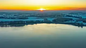 Zimowy zachód słońca nad jeziorem Mój, listopad 2023 r. - zdjęcie 35