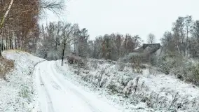 Zwalony most w Kruklankach w zimowej scenerii... bez słońca, listopad 2023 r. - zdjęcie 20