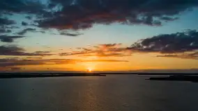 Zapomniany zachód słońca w Pierkunowie z drona, lipiec 2020 r. - zdjęcie 1