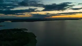 Zapomniany zachód słońca w Pierkunowie z drona, lipiec 2020 r. - zdjęcie 2