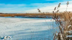 Zimowo i przed zachodem słońca na przystani Harsz Zdorkowo - zdjęcie 2