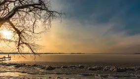 Uroki zimy nad jeziorem Dargin w porcie Dziki Harsz - zdjęcie 39