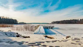 Zimowy spacer nad jeziorem Gołdopiwo niedaleko Żabinki, styczeń 2024 r. - zdjęcie 7