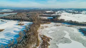 Dziewiszewo i jezioro Dziewiszewskie z lotu ptaka, styczeń 2024 r. - zdjęcie 18
