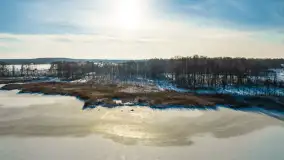 Dziewiszewo i jezioro Dziewiszewskie z lotu ptaka, styczeń 2024 r. - zdjęcie 4