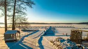 Bełdany, Piaski i Mazurski Raj z lotu ptaka, styczeń 2024 r. - zdjęcie 32