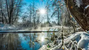 Zima nad rzeką Dajna, witajcie na bajecznych Mazurach, styczeń 2024 r. - zdjęcie 35