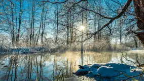 Zima nad rzeką Dajna, witajcie na bajecznych Mazurach, styczeń 2024 r. - zdjęcie 14