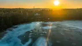 Wschód słońca z resztkami zimy nad jeziorem Siercze, styczeń 2024 r. - zdjęcie 40