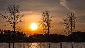 Zachód słońca w Mikołajkach, luty 2024 r. - zdjęcie 13