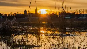 Zachód i rozlewiska przy Karolewie, luty 2024 r. - zdjęcie 16