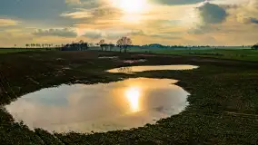 Przedwiośnie i mazurskie rozlewiska na polach i łąkach, luty 2024 r. - zdjęcie 29