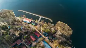 Mazury z drona przy jeziorze Kisajno, luty 2024 r. - zdjęcie 9