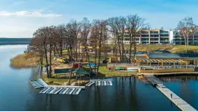 Mazury z drona przy jeziorze Kisajno, luty 2024 r. - zdjęcie 3