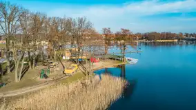 Mazury z drona przy jeziorze Kisajno, luty 2024 r. - zdjęcie 4