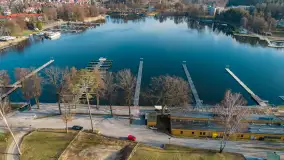 Mazury z drona przy jeziorze Kisajno, luty 2024 r. - zdjęcie 28