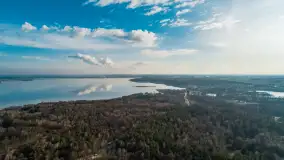 Mazury z drona przy jeziorze Kisajno, luty 2024 r. - zdjęcie 26