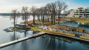 Mazury z drona przy jeziorze Kisajno, luty 2024 r. - zdjęcie 13