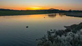 Zachód słońca nad stawami w Martianach, marzec 2024 r. - zdjęcie 3