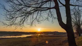 Zachód słońca nad stawami w Martianach, marzec 2024 r. - zdjęcie 19