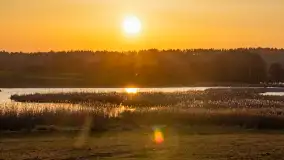 Zachód słońca nad stawami w Martianach, marzec 2024 r. - zdjęcie 15