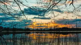 Zachód słońca nad jeziorem Głęboka Kuta, marzec 2024 r. - zdjęcie 18