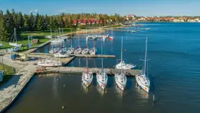 Port Ryn Marina Sośnica z drona, kwiecień 2024 r. - zdjęcie 11